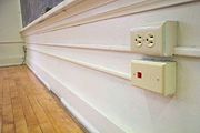 Installed network jack in Trevanion Room, 2009-08-22