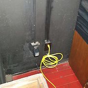 Installed network jack on stage, 2009-08-22