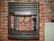 Equipment rack w/switch installed, 2009-07-25